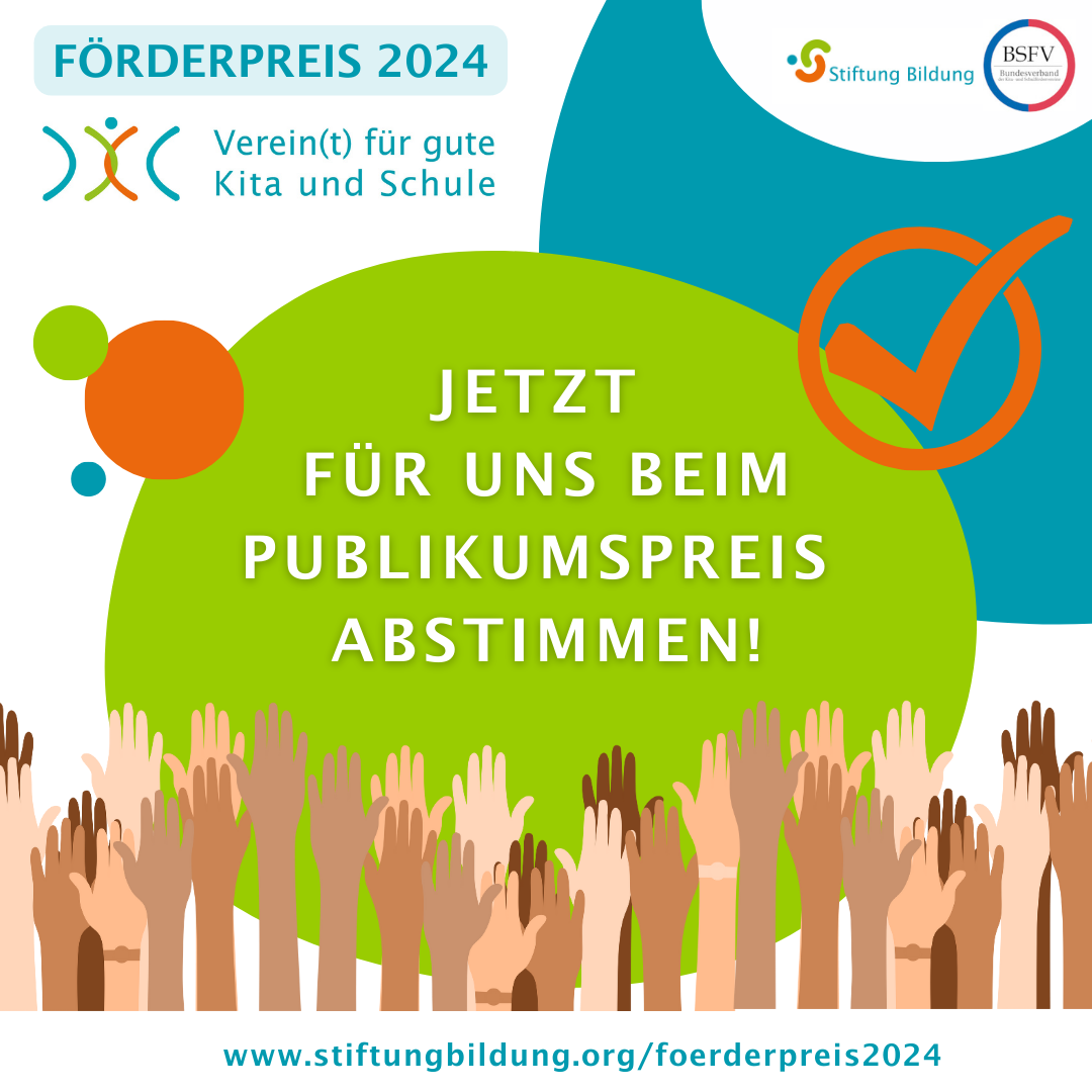 Plakat Aufruf für den Förderpreis 2024 anzustimmen